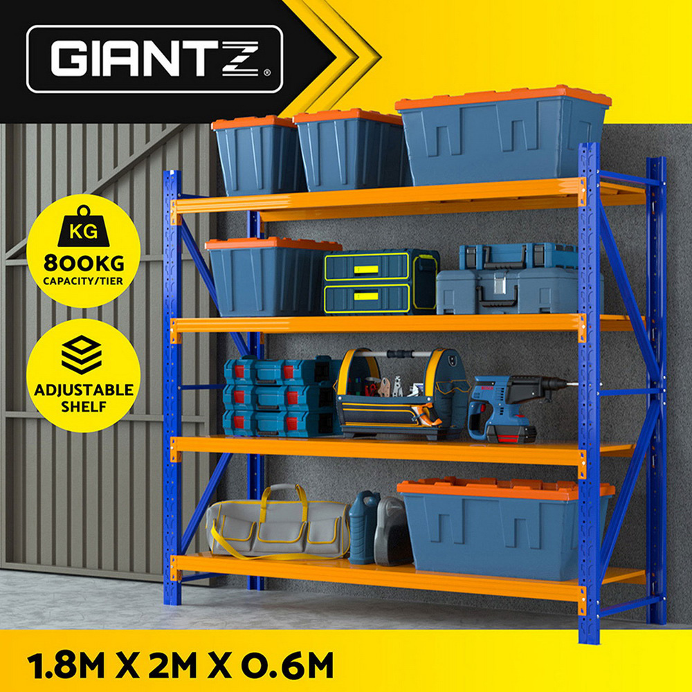 Giantz Garage Shelving 1.5/1.8/2/2.4M Warehouse Rack Racking Storage shelves - Picture 59 of 137