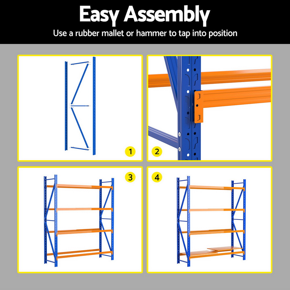 Giantz Garage Shelving 1.5/1.8/2/2.4M Warehouse Rack Racking Storage shelves - Picture 65 of 137