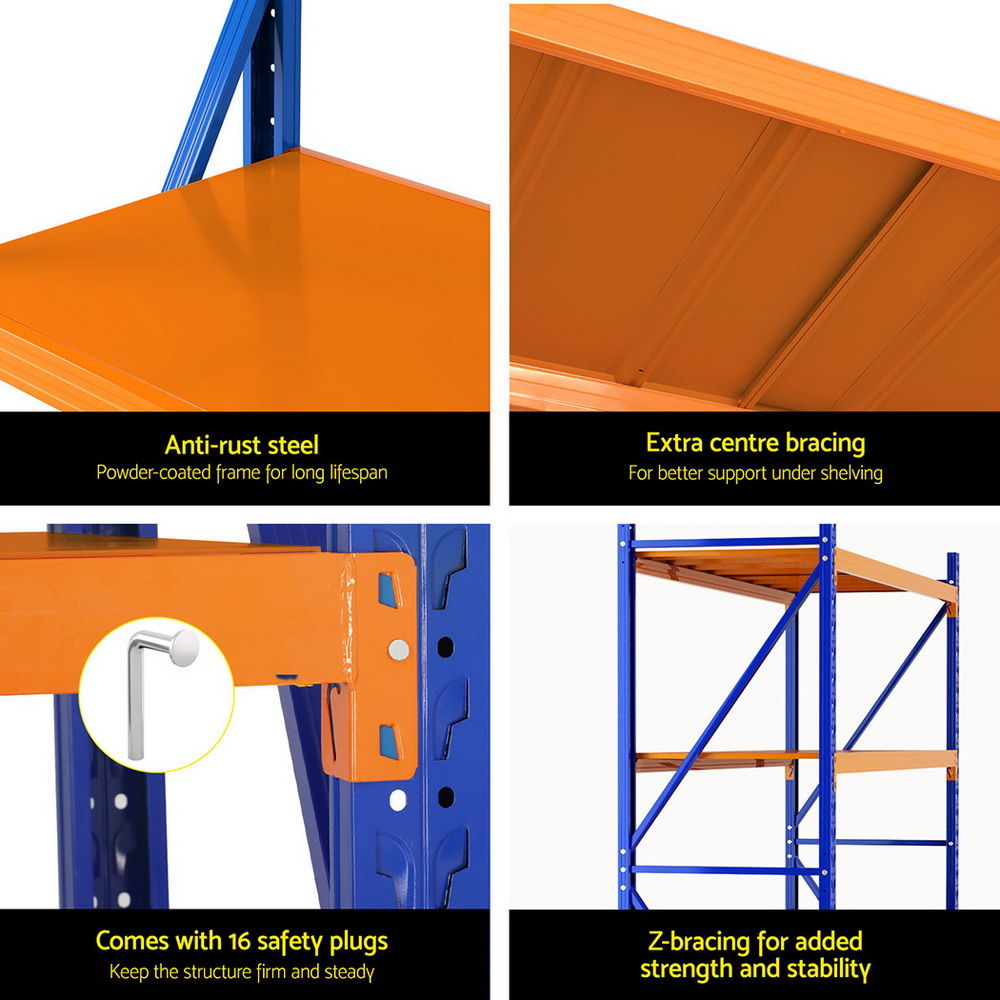 Giantz Garage Shelving 1.5/1.8/2/2.4M Warehouse Rack Racking Storage shelves - Picture 66 of 137