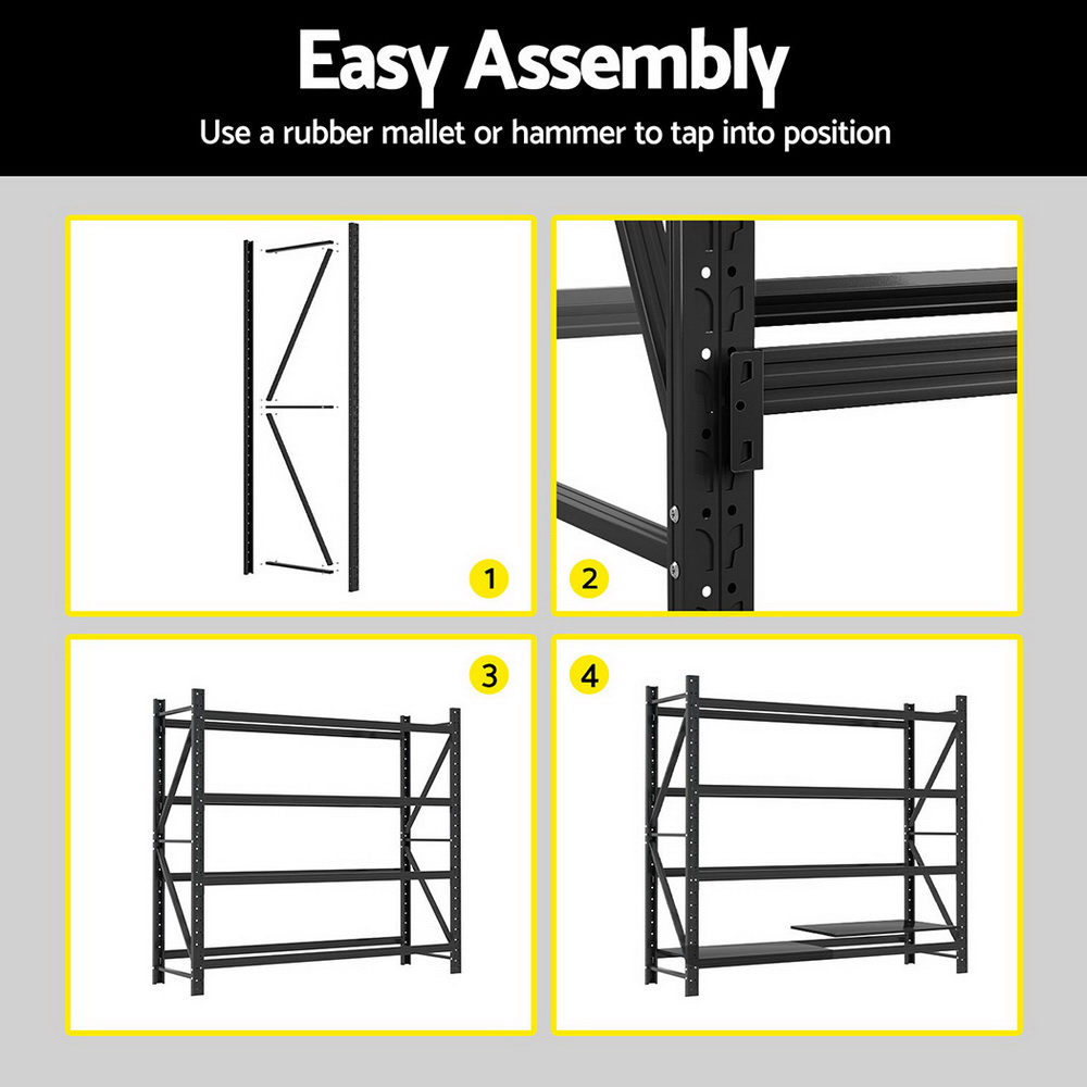 Giantz Garage Shelving 1.5/1.8/2/2.4M Warehouse Rack Racking Storage shelves - Picture 101 of 137