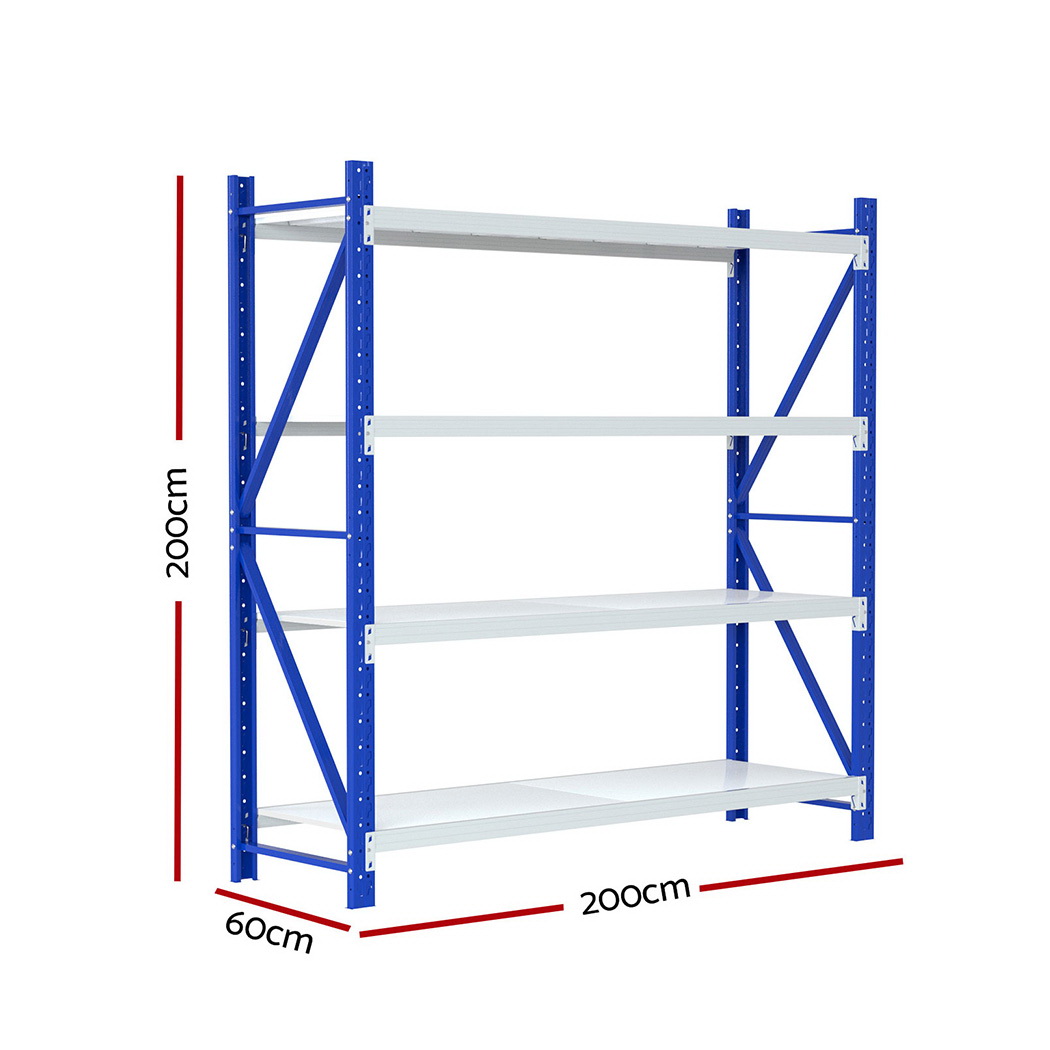 Giantz Garage Shelving 1.5/1.8/2/2.4M Warehouse Rack Racking Storage shelves - Picture 116 of 137