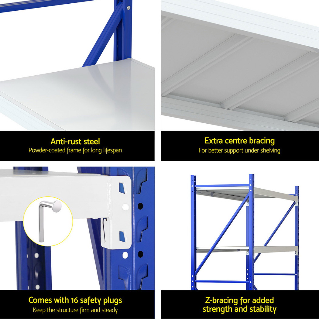 Giantz Garage Shelving 1.5/1.8/2/2.4M Warehouse Rack Racking Storage shelves - Picture 121 of 137