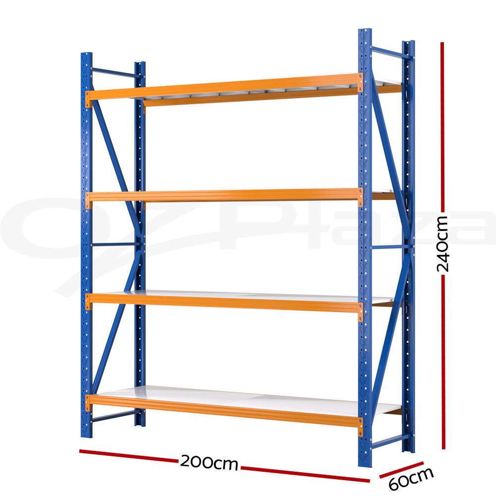 Giantz Garage Shelving 1.5/1.8/2/2.4M Warehouse Rack Racking Storage shelves - Picture 136 of 137