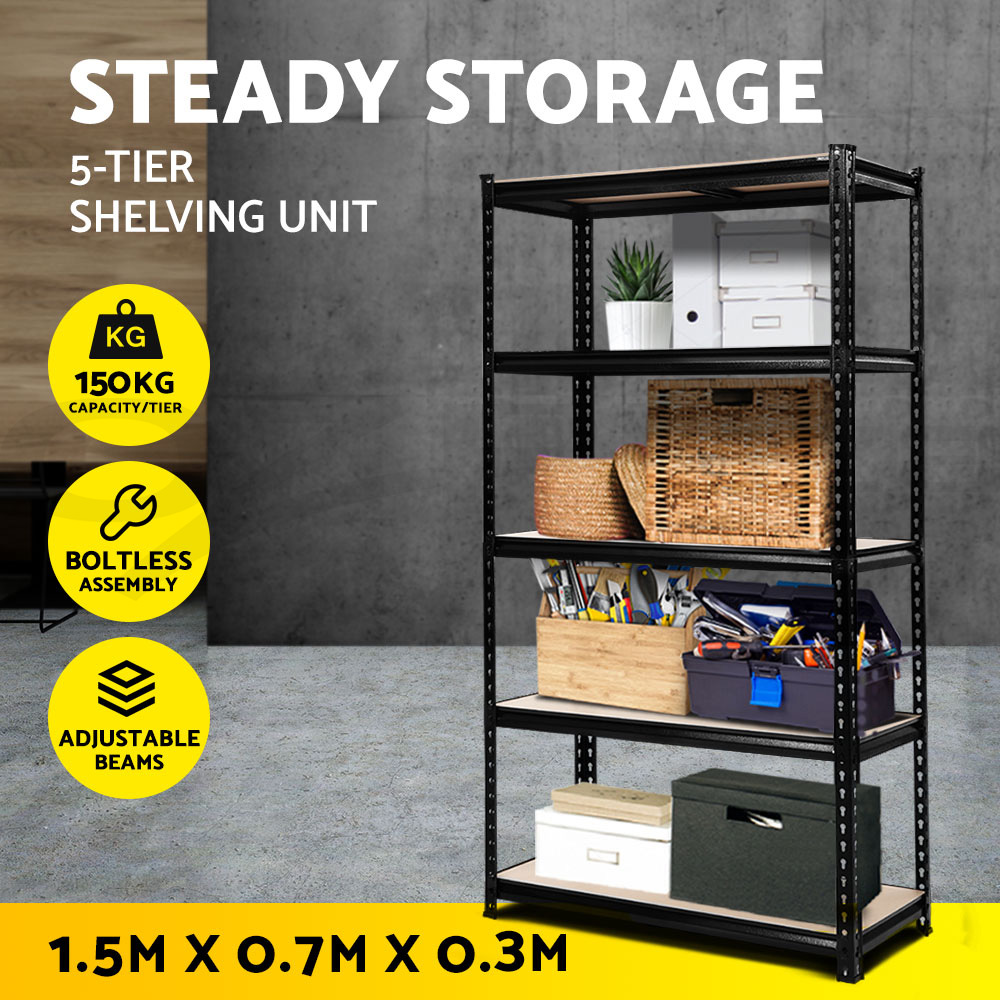 Giantz Garage Shelving 1.5/1.8/2/2.4M Warehouse Rack Racking Storage shelves - Picture 23 of 137