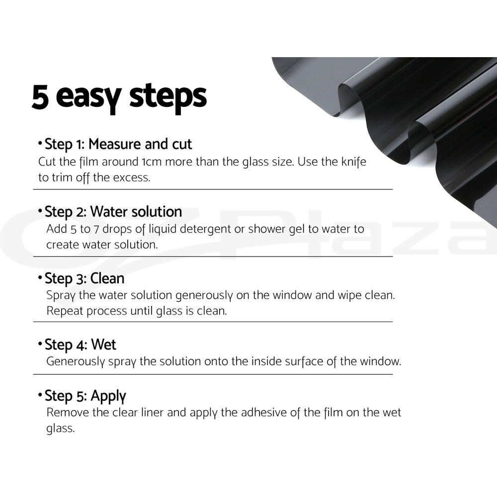 Giantz Window Tint Film 5% 15% 35% VLT Car Home 100cm/152cm X 30m Tinting Tools - Picture 76 of 129