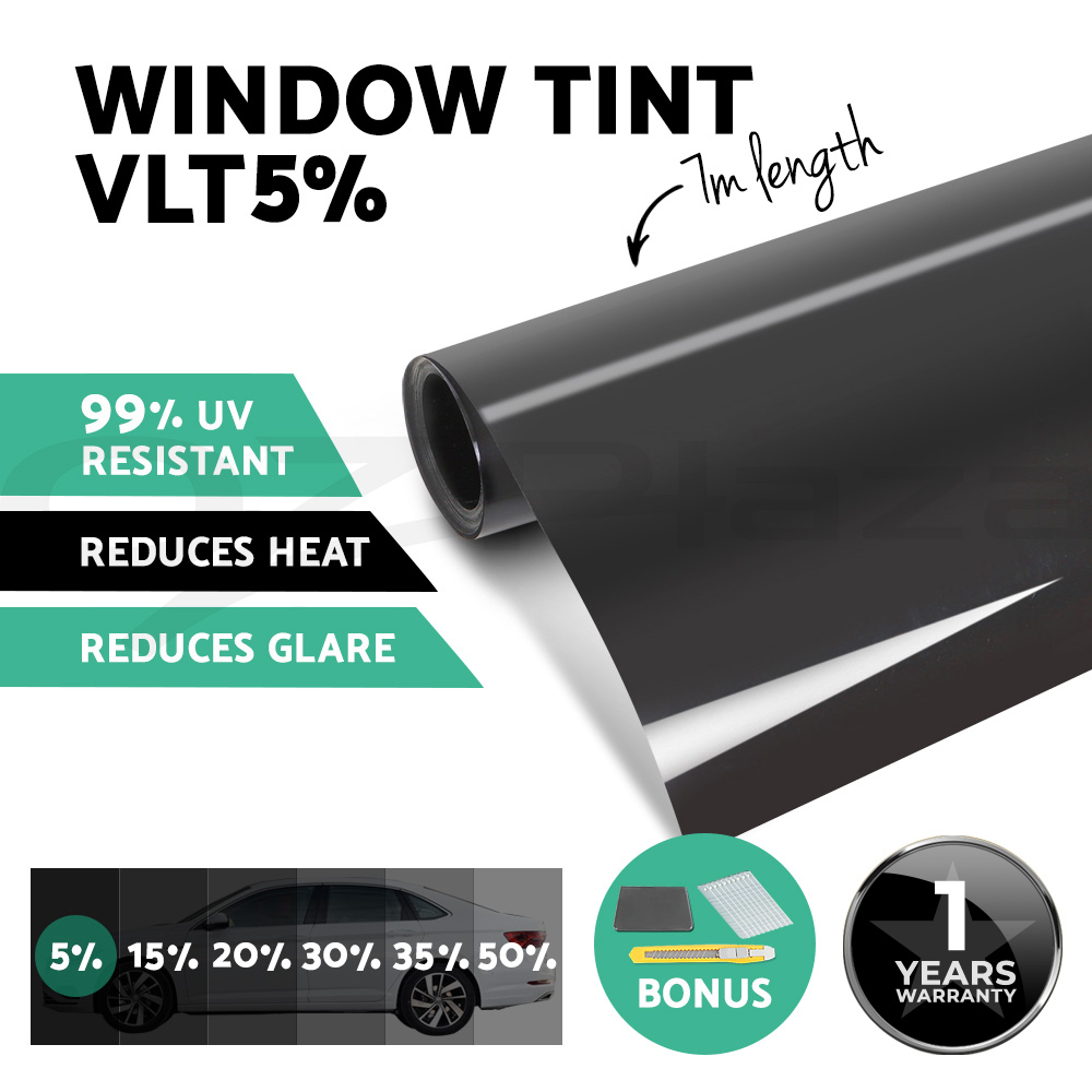 thumbnail 96 - Window Tint Film Black Roll VLT 5% 15% 35% Car Home 76cm X 7m Tinting Tools Kit