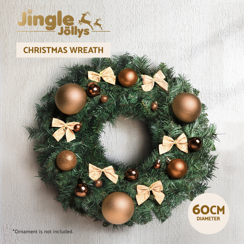 Jingle Jollys Christmas Wreath Garland Xmas Ornaments Party Decorations - Picture 15 of 16