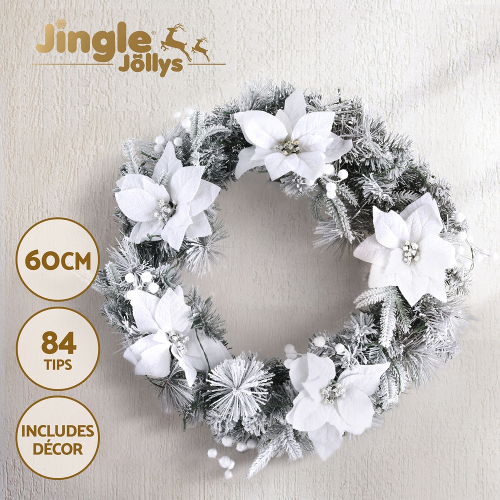 Jingle Jollys Christmas Wreath Garland Xmas Ornaments Party Decorations - Picture 12 of 16