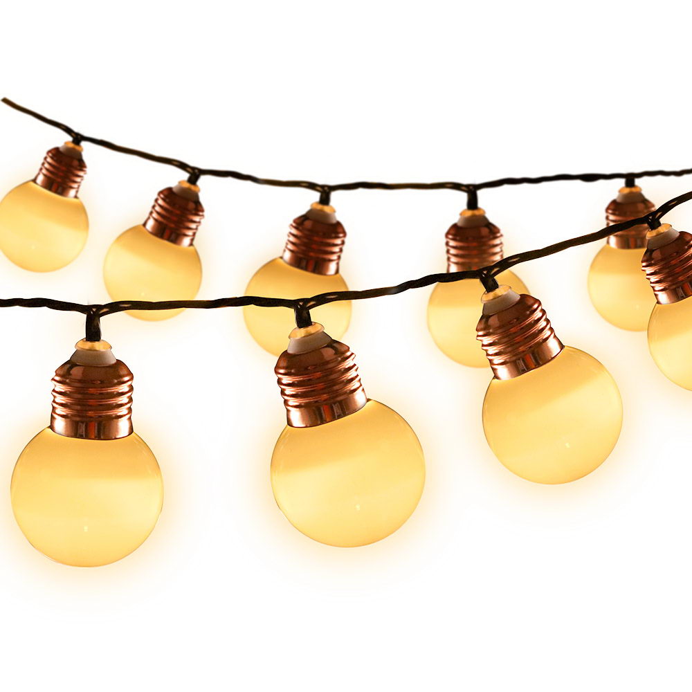 Jingle Jollys Festoon String Lights Christmas Bulbs 50 LED Party
