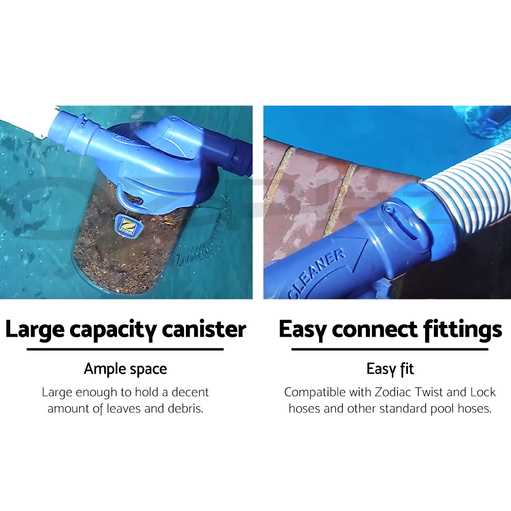 pool vacuum with leaf catcher