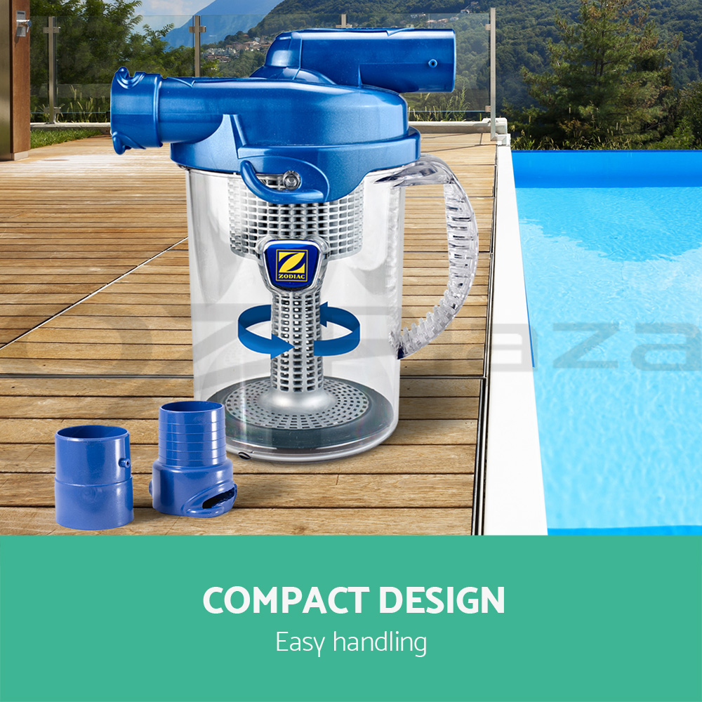 pool vacuum with leaf catcher