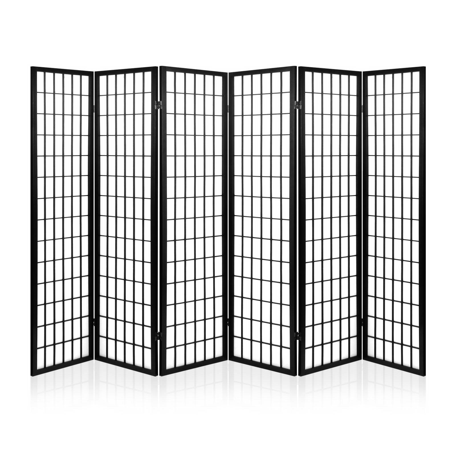 6 Panel Room Divider Solid Wooden Timber Privacy Fold ...